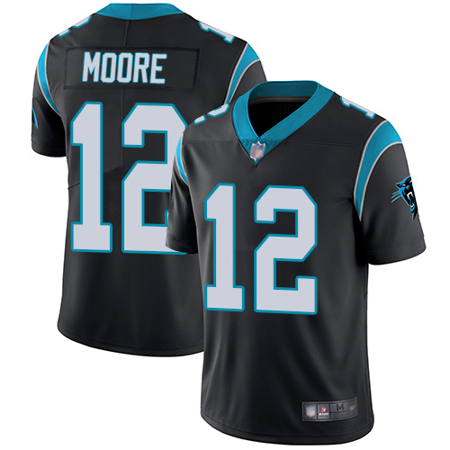 Carolina Panthers Limited Black Men DJ Moore Home Jersey NFL Football #12 Vapor Untouchable->women nfl jersey->Women Jersey